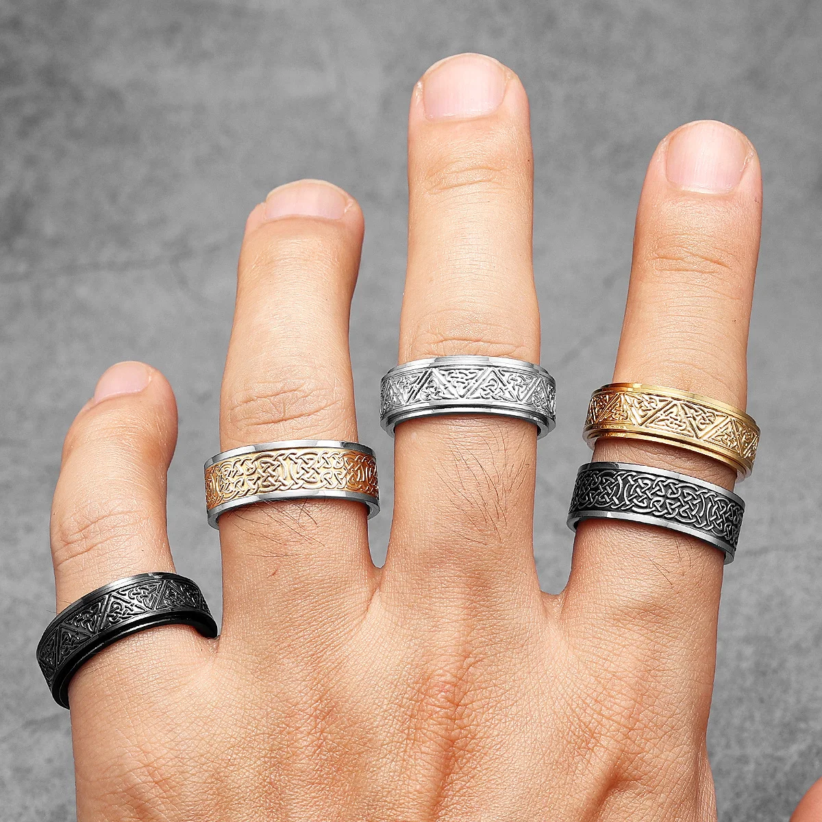 Viking Celtic Knot Men Rings S - Vintage Fashion Newtown review and price