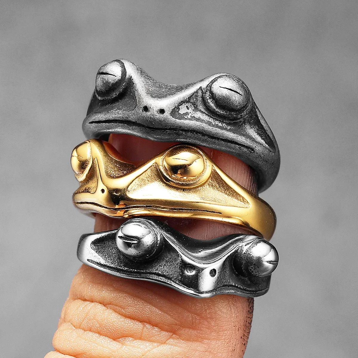 Frog Prince Men Rings Stainles - Vintage Fashion Newtown review and price