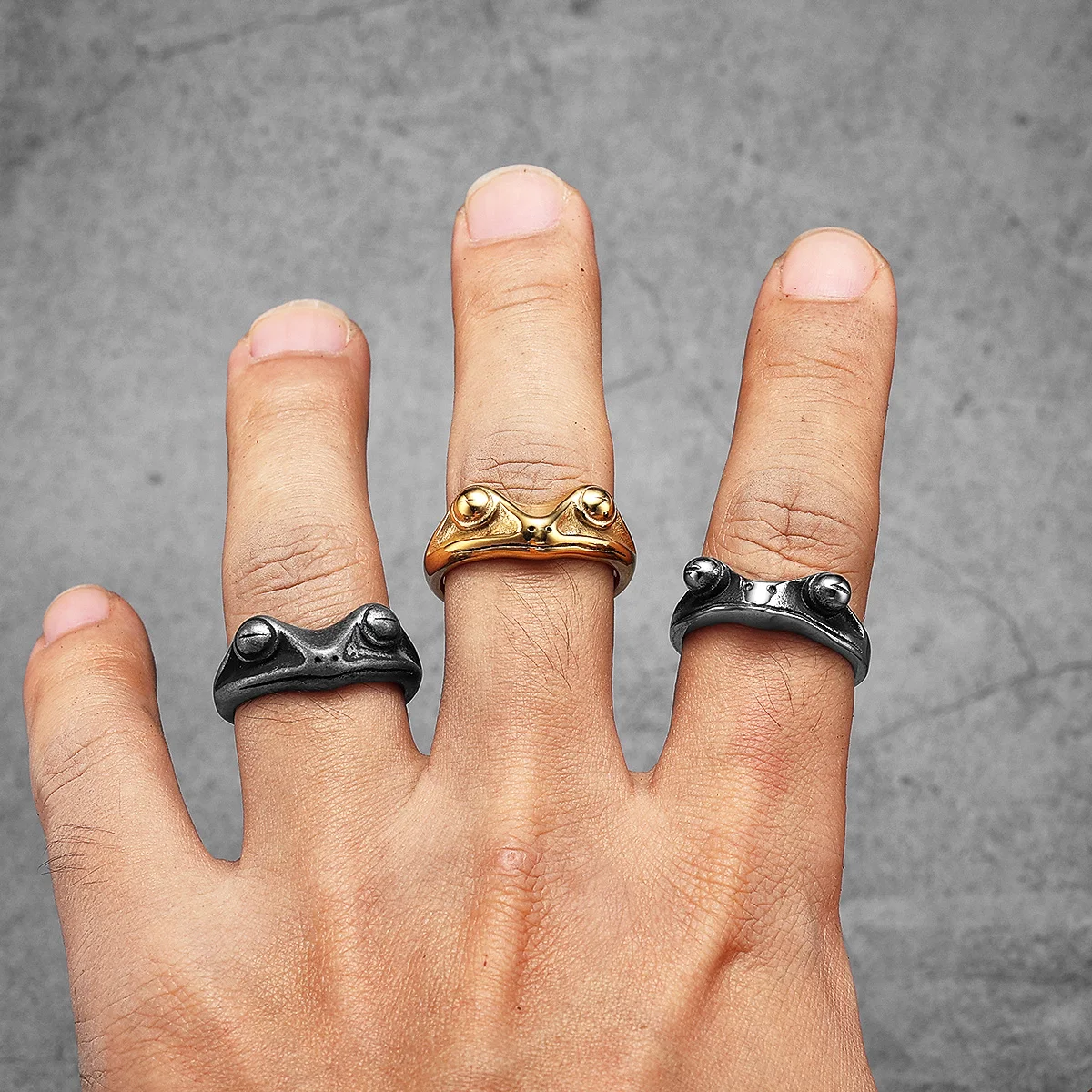 Frog Prince Men Rings Stainles - Vintage Fashion Newtown review and price