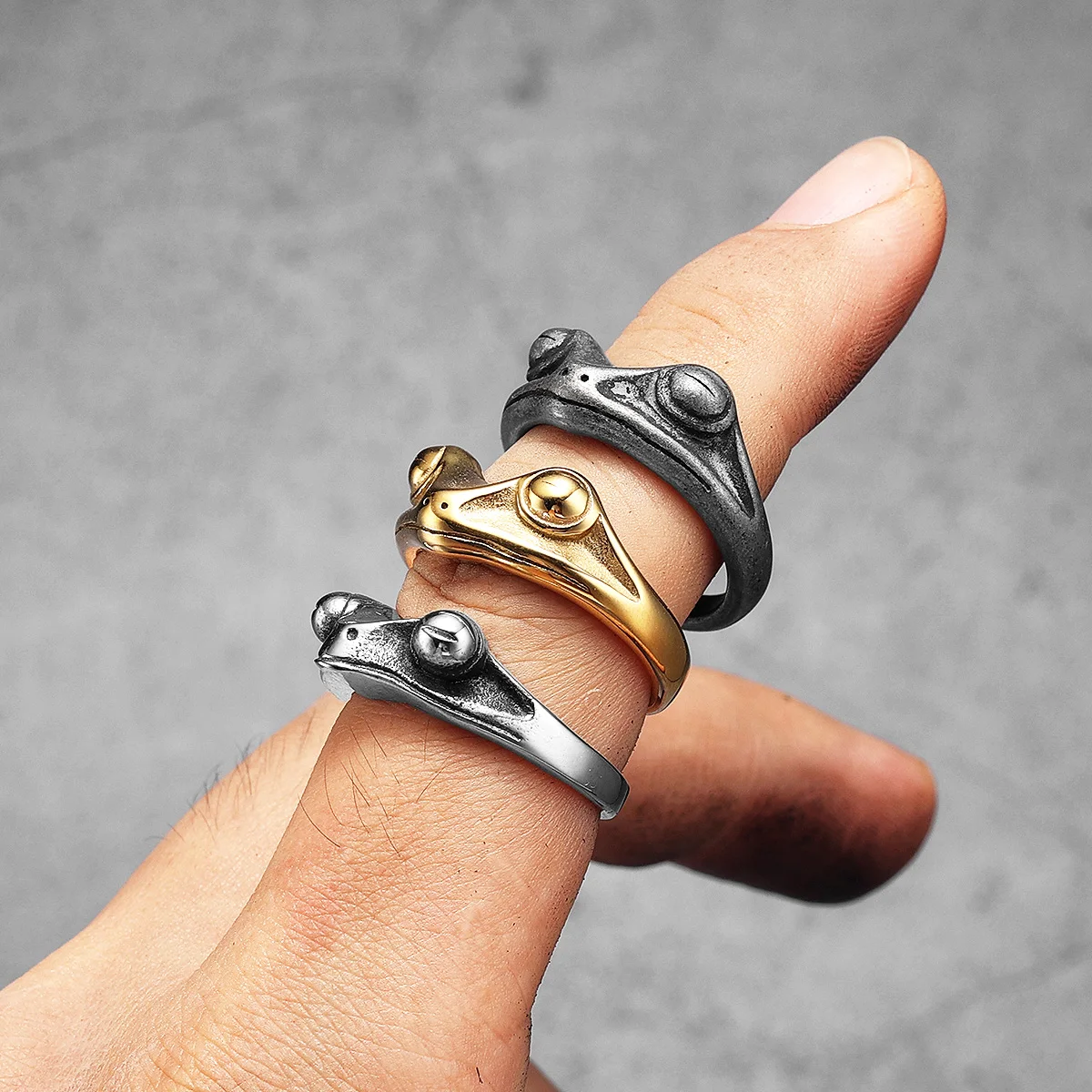 Frog Prince Men Rings Stainles - Vintage Fashion Newtown review and price