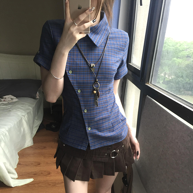 Y2K Vintage Slim Fit Plaid Cro - Vintage Fashion Tiktok review and price