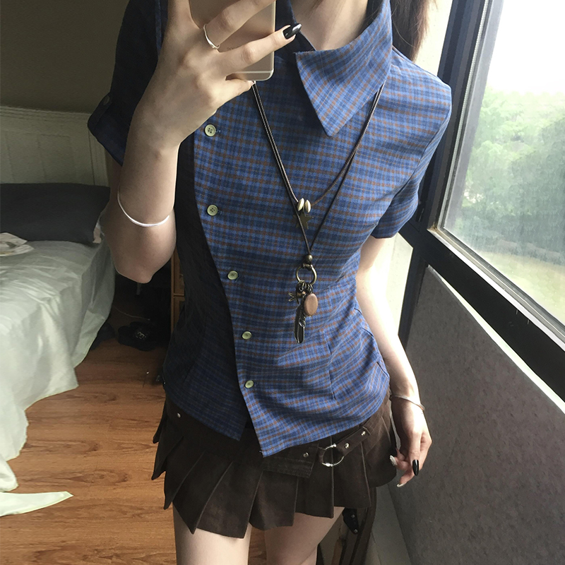 Y2K Vintage Slim Fit Plaid Cro - Vintage Fashion Tiktok review and price