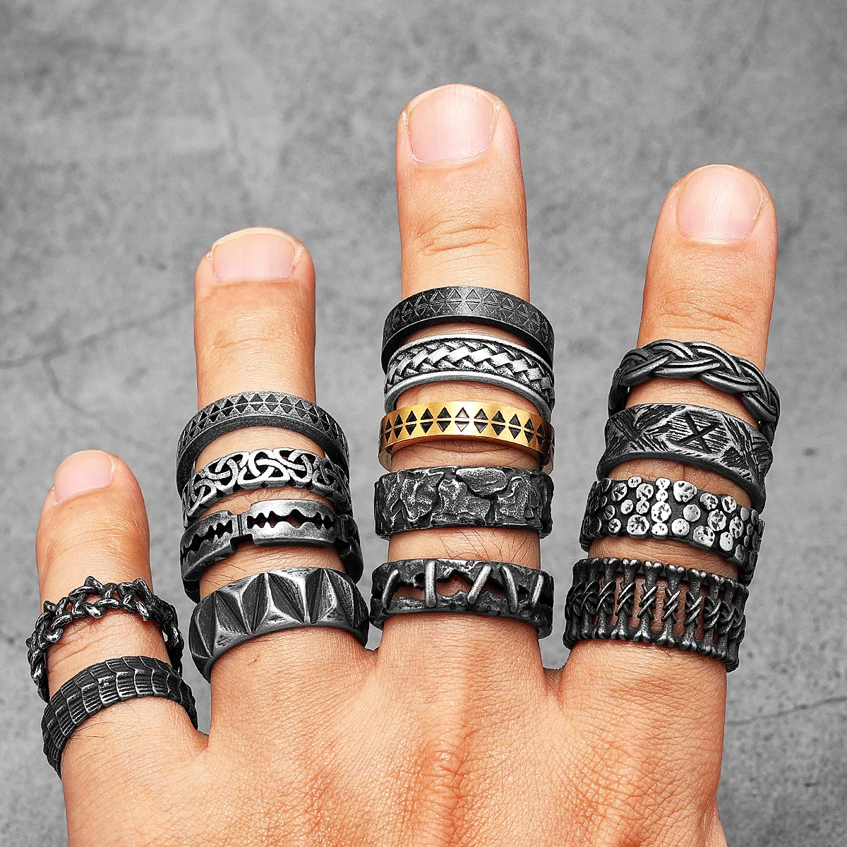 Minimalism Spot Men Rings Stai - Vintage Fashion Newtown review and price