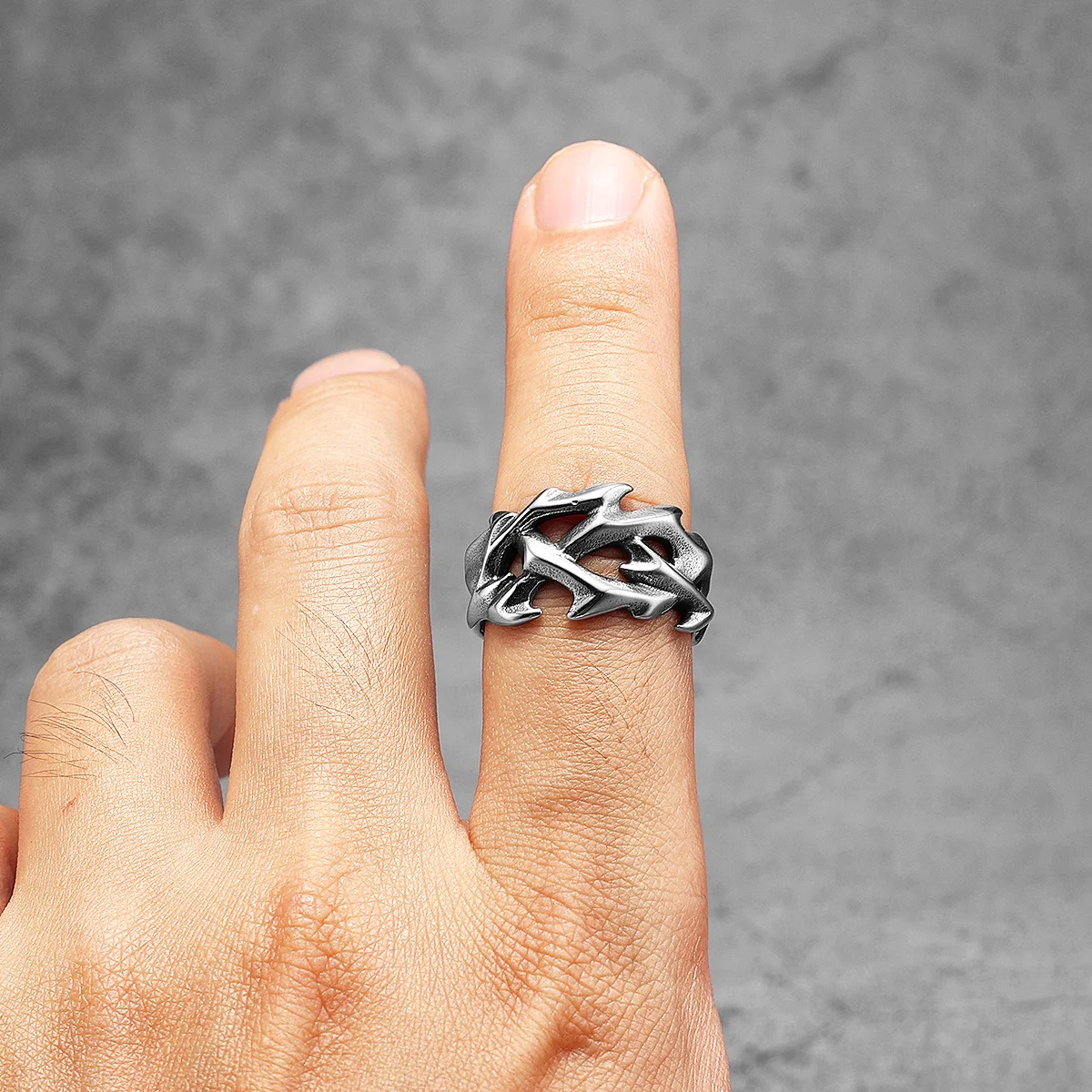 Jesus Thorns Crown Men Rings S - Vintage Fashion Newtown review and price