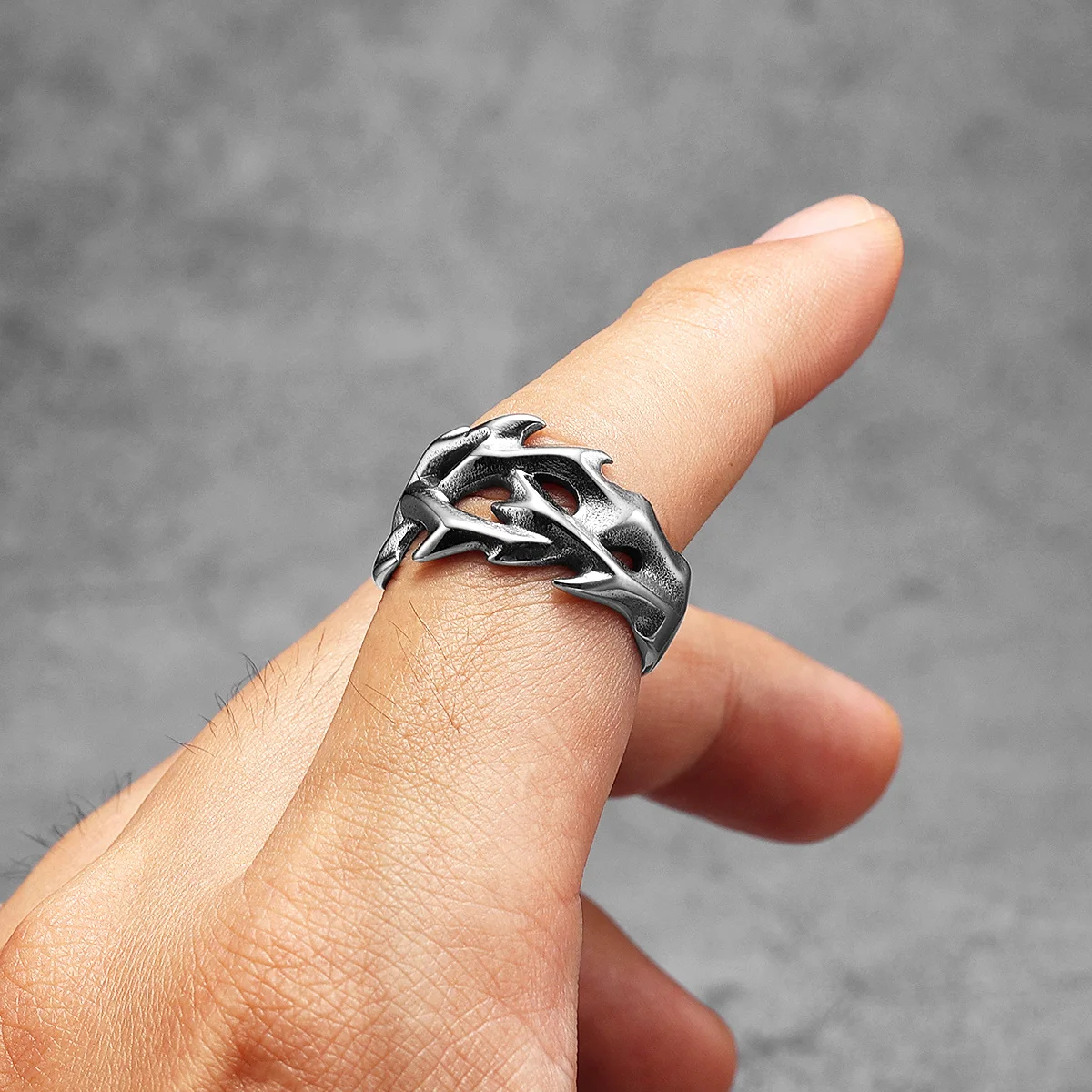 Jesus Thorns Crown Men Rings S - Vintage Fashion Newtown review and price