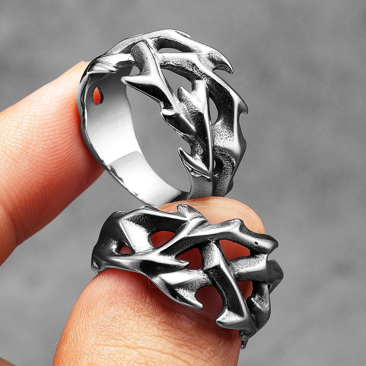 Jesus Thorns Crown Men Rings S - Vintage Fashion Newtown review and price